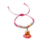 PURPLELILY Abalorio artístico de resina capibaras tejida a mano, regalo para jóvenes creadores de tendencias y amantes del arte, bonitos accesorios de animales, talla única, como se describe