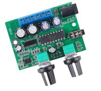 PURPLELILY Amplificadores de subwoofer de 2.1 canales, placa de sonido HiFi con entrada de alimentación de 12 V para cine en casa, tecnología de mejora de graves de triple canal