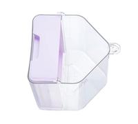 PURPLELILY Bañera transparente para pájaros con gran espacio para loros y cuáqueros, cajón inferior colgante, bañera colgante