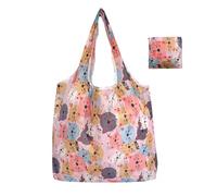 PURPLELILY Bolsa de compras portátil reutilizable con gran capacidad de almacenamiento, plegable y lavable, para uso multiuso, reutilizable, b, One Size