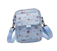 PURPLELILY Bolso bandolera para teléfono con diseño de perro salchicha japonés, multifunción, pequeño, con cremallera, para mujeres y adolescentes, azul claro, One Size