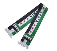 PURPLELILY Bufanda con impresión digital, banderas sirias, banderines sirios de satén largo, accesorios de vacaciones, para eventos de festivales de todas las edades