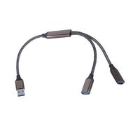 PURPLELILY Cable divisor doble hembra USB 3.0 de 5 Gbps, transferencia de datos que mejora la conexión y carga rápida en portátiles, concentrador USB hembra