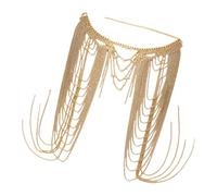 PURPLELILY Collar de baile de diamantes de imitación con flecos de varios niveles para bailes, celebraciones y desfiles de moda, collar único de baile con diamantes de imitación, talla única, como se