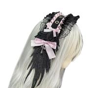 PURPLELILY Diadema con lazo que eleva tus estilos, accesorio para el cabello de boda, elegante para bodas, fiestas y reuniones formales, Lolitas góticas