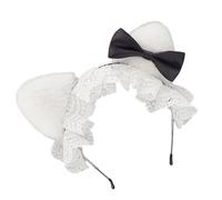 PURPLELILY Diademas de orejas de felpa realistas con agarre antideslizante para juegos de rol, cosplay y accesorios de disfraz de vacaciones, diadema ajustable con orejas de animales, accesorio para