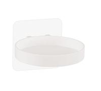 PURPLELILY Estante redondo de almacenamiento montado en la pared, bandeja dispensadora de jabón, suministros de baño, cocina, especias, botella, práctico estante montado en la pared