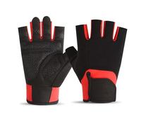 PURPLELILY Guante deportivo antideslizante transpirable con medio dedo para fitness, ciclismo sin dedos, para levantamiento de pesas, ciclismo, entrenamiento, antideslizante, transpirable, guante de