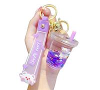 PURPLELILY Lindo llavero de caja de leche de piruleta 2024, dije de aleación de Año Nuevo, único y elegante, uso duradero, Taza de té con leche, One Size