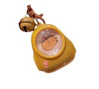 PURPLELILY Llavero con diseño de Capibaras brillante con lámpara LED, llavero de luz nocturna de animales de dibujos animados, hecho a mano, adorno de mochila escolar, llavero acrílico electrificado