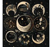 PURPLELILY Mantel de astrología con patrón de flores, mantel de tarot, adivinaciones, altares, juego de mesa, accesorio de carta, decoración de pared