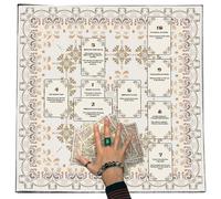 PURPLELILY Mantel de tarots con tarjeta de lectura, mantel de adivinaciones, tapiz de astrología, brujería, decoración de cubierta, adivinaciones, decoración de pared