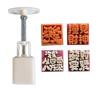 PURPLELILY Molde de postre con diseño de personajes, herramienta de prensa a mano, cortador de postres, herramienta para hornear para festivales de mediados de otoño, festivales, personajes de