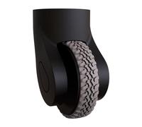 PURPLELILY Protectores de silicona para equipaje que mantienen la integridad de la rueda, perfectos para accesorios de ruedas de maleta de viajero, gris, One Size