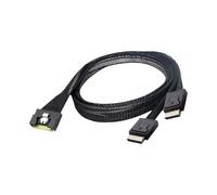 PURPLELILY SFF 8654 - Cable divisor de 8i a doble SFF 8611 4i, durabilidad para conexión de host de computadora, 55.5 N, fuerza de inserción PCIe doble adaptador