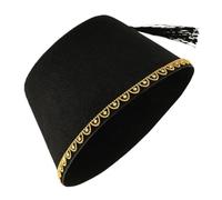 PURPLELILY Sombrero Fez con flecos tradicional Tarboosh Fez Gorras para reuniones étnicas Tarboosh para reuniones de eventos culturales