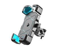 PURPLELILY Soporte ajustable para teléfono de bicicleta, clip para scooter, abrazaderas de manillar de motocicleta, rotación de 360°, soporte de teléfono para motocicleta, antivibraciones