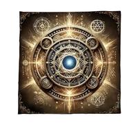 PURPLELILY Tarots temáticos ocultos, tela de forro polar con textura de 50 x 50 cm, 60 x 60 cm, 75 x 75 cm, 3 tamaños, tema místico, adecuado para viajes, tela de adivinación de tarot portátil