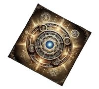 PURPLELILY Tarots temáticos ocultos, tela de forro polar con textura de 50 x 50 cm, 60 x 60 cm, 75 x 75 cm, 3 tamaños, tema místico, adecuado para viajes, tela de adivinación de tarot portátil