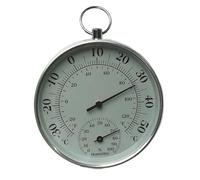 PURPLELILY Termómetro para interiores y exteriores, termómetro de pared de gran número, higrómetro, higrómetro inalámbrico para colgar, decoración de jardín