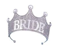 PURPLELILY Tocado de corona de aleación, accesorios de moda para el cabello, adorno de temperamento, corona de pelo para bodas y fiestas, diadema de perlas de boda