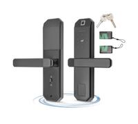 PurpleMinder Cerradura Inteligente Electrónica | con Huella Digital, Teclado Digital y Código para Puertas, incluye 4 Pilas AAA Secas con Duración de 15 Meses
