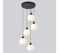 purpleq Lámpara De Araña LED De 3/5/8/12 Bolas, Lámpara Colgante De Escalera, Luces Colgantes Largas Creativas, Lámparas De Araña De Longitud Ajustable, Lámparas De Techo Modernas En La Villa,5 heads