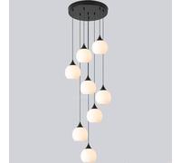 purpleq Lámpara De Araña LED De 3/5/8/12 Bolas, Lámpara Colgante De Escalera, Luces Colgantes Largas Creativas, Lámparas De Araña De Longitud Ajustable, Lámparas De Techo Modernas En La Villa,8 heads