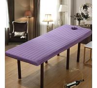Púrpura,70x185cm/2.2x6ft,Hojas De Mesa De Masaje,Cubierta De Cama De Masaje De 27.5X74.8 "Con Orificio Para La Cara,Cubierta Elástica De La Cama De Masaje Reutilizable
