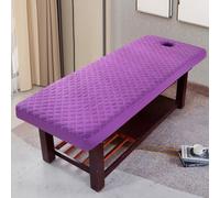 Púrpura,80x190cm/2.6x6.2ft,Sábanas De La Mesa De Masaje Funda De Cama De Belleza De Algodón Con Orificio Para La Cara,Sábana De Masaje Elástica Cubierta De Masaje Lavable