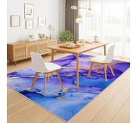 Púrpura Alfombra con Estampado Patrones de Viento fluyendo estirándose - Alfombra de Franela Estampada, Suave, Antideslizante y Lavable para Sala de Estar y Dormitorio 80 x 150 cm