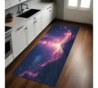 Púrpura Alfombras Antideslizantes y Felpudos de Cocina Puente Colgante del Cielo Estrellado 50 x 80 cm Antifatiga Duraderas y Lavables para Cocina y Comedor