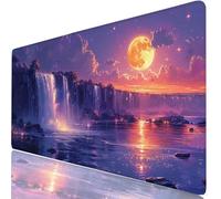 Púrpura Alfombrilla Escritorio XXL 600x400 mm Caer Mouse Pad Grande, Protector de Mesa Impermeable, Alfombrilla Ratón XL con Base Antideslizante, Accesorios Oficina Modernos Regalo para Familia H0-800