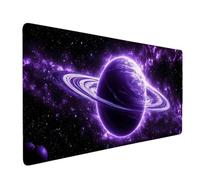 Púrpura Alfombrilla Ratón XXL 600 x 300 mm Planeta Alfombrilla Escritorio con Bordes cosidos Mouse Pad Impermeable, Antideslizante Protector Escritorio Accesorios Gaming, para Oficina, Juegos q2097