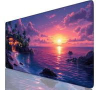 Púrpura Alfombrilla Ratón XXL 800x300x3mm Mouse Pad Grande Gaming Nube Alfombrilla Escritorio con Base Antideslizante, Protector Escritorio, Resiste Salpicaduras,Mousepad para Oficina y Familia Y8-650