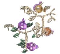 Púrpura Broche de Aleación de Arándanos 2 Piezas | Bisutería Elegante, Estilo Creativo, para Bodas y Trabajo, Adecuado para Niñas y Madrinas