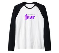 Púrpura Color Nada Que Miedo Gráfico Púrpura Camiseta Manga Raglan