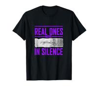 Púrpura Color Real Ones Move In Silence Purple Graphic Camiseta