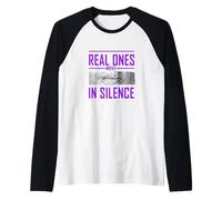 Púrpura Color Real Ones Move In Silence Purple Graphic Camiseta Manga Raglan