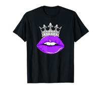 Púrpura Color Royal Kiss Purple Gráfico Camiseta