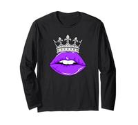 Púrpura Color Royal Kiss Purple Gráfico Manga Larga