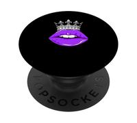 Púrpura Color Royal Kiss Purple Gráfico PopSockets PopGrip Adhesivo