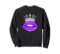 Púrpura Color Royal Kiss Purple Gráfico Sudadera