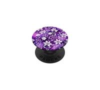 Púrpura Floral Jardín Flores Bold Floral PopSockets PopGrip Adhesivo