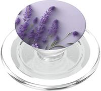 Púrpura Flores Floral Cottagecore Mujeres Lindas Hojas Lavanda PopSockets PopGrip para MagSafe