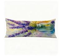 Púrpura Funda Almohada 30x90 cm Fundas Cojines Florero Fundas de Almohada Doble Cara Impresión, para Dormir de Lado Lavable Suave Lino Cojines Cama para Sofá Cama Sala Decoración Pillows H0-226