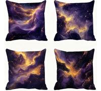 PúRpura Funda Almohada 60x60 SueñO Funda Cojin 60x60 Cojines Sofa Lino Fundas Almohadas Cuadrada Fundas Cojines Juego 4 Protector Almohada Cervicales y Cuello Pillows, para Jardin Dormitorio E - 818