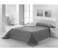 Purpura Home Edredón Nórdico Cama 150 Microfibra Reversible 300 g/m² | Microfibra tacto pluma | 300 g/m² | 250x270 cm | Color Gris oscuro/gris | Reversible | Invierno | Compatible funda nórdica