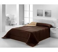 Purpura Home Edredón Nórdico Cama 150 Microfibra Reversible 300 g/m² | Microfibra tacto pluma | 300 g/m² | Color Crudo/chocolate | Reversible | Invierno | Compatible funda nórdica