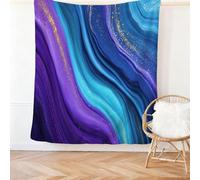 Púrpura Manta de otoño e Invierno, Mantas de Forro Polar cálidas, Suaves y cálidas Mármol Líquido Abstracto Manta de Franela Estampada para Cama sofá y sillón - 150 x 200 cm